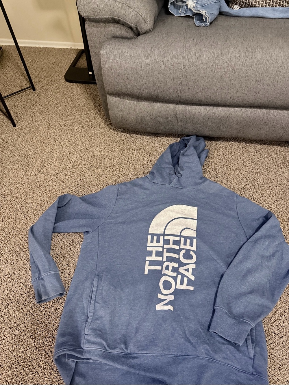 The North Face Men's Slate Blue Logo Zip Hoodie